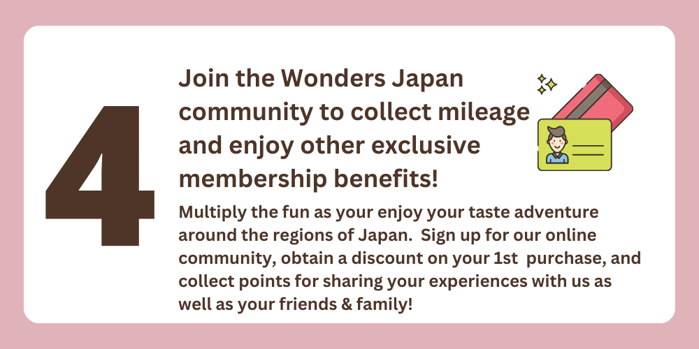 Join wonders japan community to collect miles and enjoy exclusive benefits.